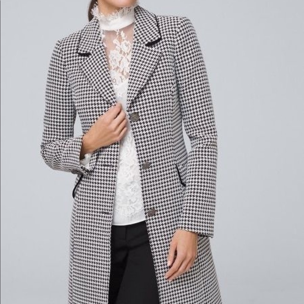 White House Black Market Houndstooth Coat - Picture 14 of 14